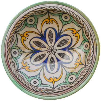 Handcrafted Moroccan Decorative Ceramic Plate Floral Pattern