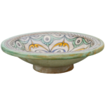 Handcrafted Moroccan Decorative Ceramic Plate Floral Pattern - Image 2